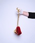 Christian Louboutin Sweet Charity Spiked Mini Crossbody Velvet/Pony Hair G, bottom view
